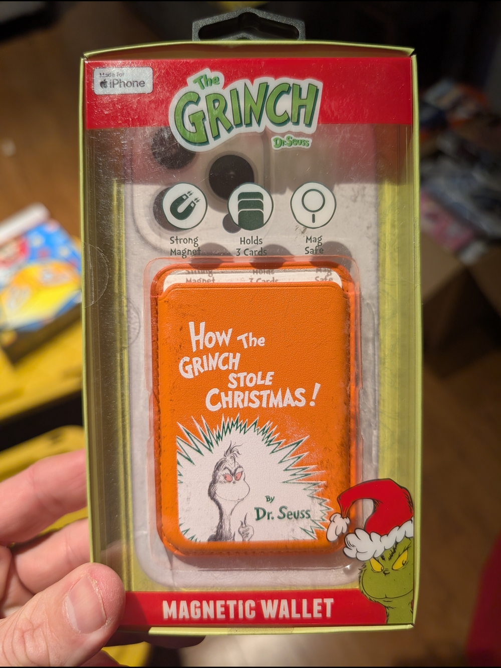 The Grinch Magnetic Wallet by Dr. Seuss - Orange